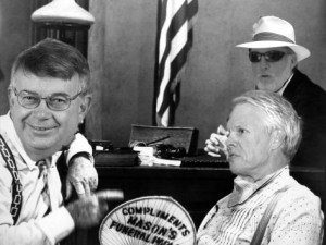 From the film version of "Inherit the Hot Air starring from left to right Frank Wooten, Sen. Mike Fair, and Wesley Moore