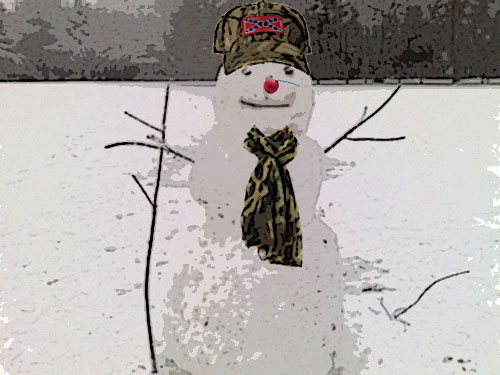bubba the redneck snowman