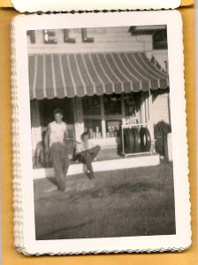 My Uncle Jerry and Jack Delk in front of "The Nation Station" in the 1950's