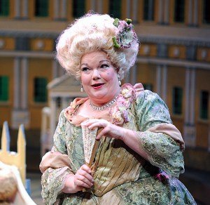 Kitty Balay as Mrs. Malaprop 