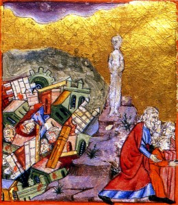 The Destruction of Sodom and Gomorrah The Golden Haggadah, c. 1320
