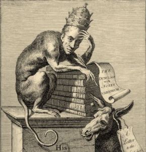 a rather unflattering depiction of Pope