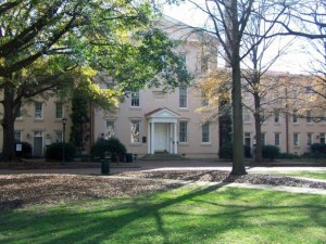 The setting of the story; the downstairs window on the far left is our suite