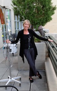 Judy on the 5th Floor Balcony of Roper
