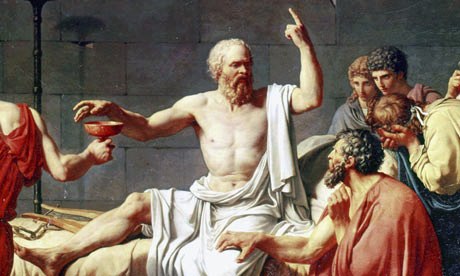 detail from David's The Death of Socrates