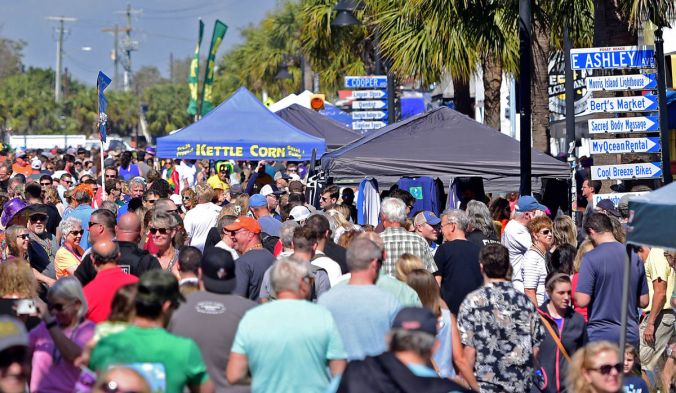 Aging punks too lazy/cheap to dye their gray/white hair descend on Folly Beach